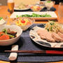 ストウブで『豚ヒレ肉の出汁〆』の献立。