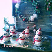 さくっほろっ♪スノーボールで雪だるま♪