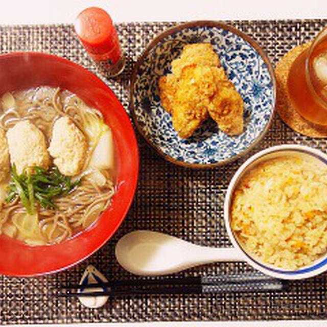 『鶏団子蕎麦 定食』
