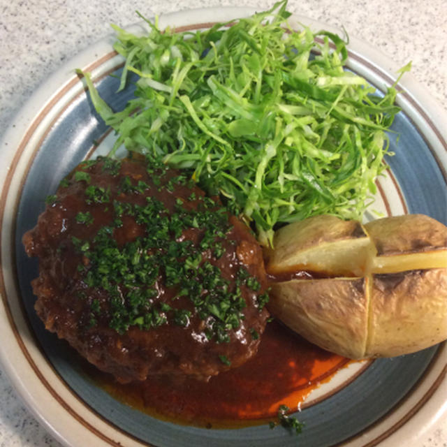 普通の日のハンバーグ