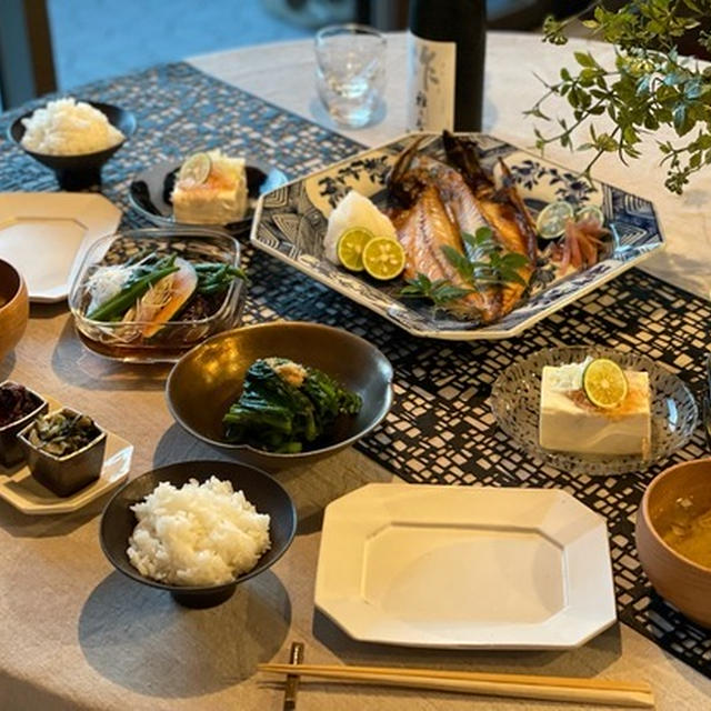 サバの一夜干しが主役の夜ごはん