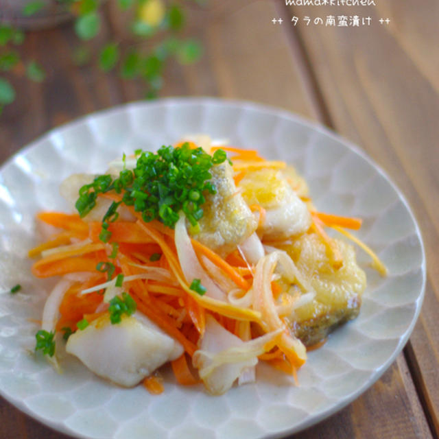 ふわふわ♡タラの南蛮漬け＊一足早く！バレンタインの友チョコ交換♡