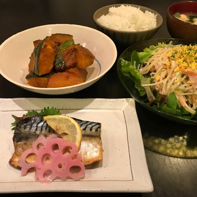 【昨日の晩ごはん☆煮物より時短！照り焼きかぼちゃ】