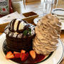 甘ーい時間☆フォンダンショコラ　ストロベリーパンケーキ@エッグスンシングス