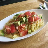 モニター：早ゆでパスタで♡アボカドとトマトのパスタ＊＊