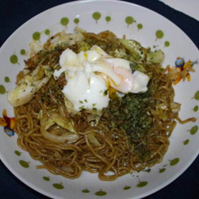 焼きそばで冷蔵庫整理