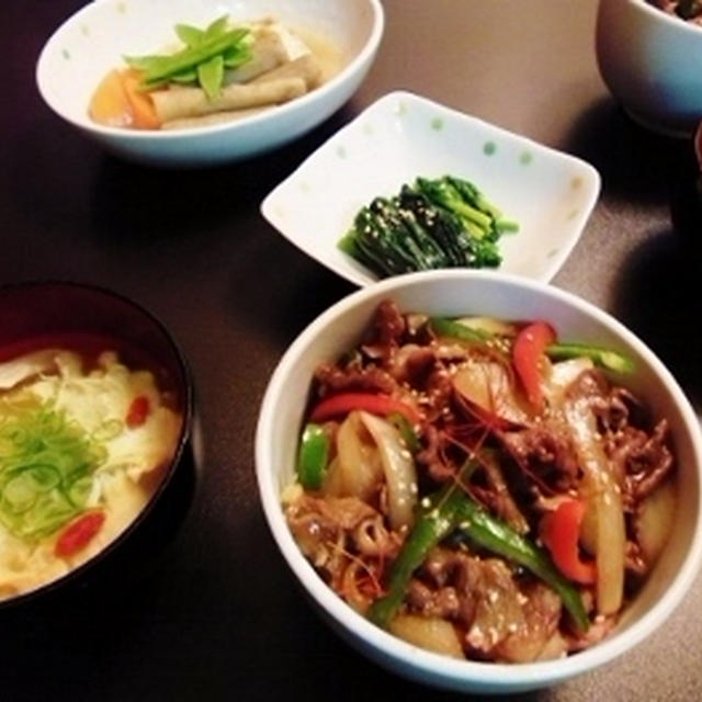 桜の開花もすぐそこかしら・・・手っ取り早い焼肉丼（笑）