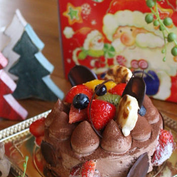 クリスマス　チョコレートケーキ♪