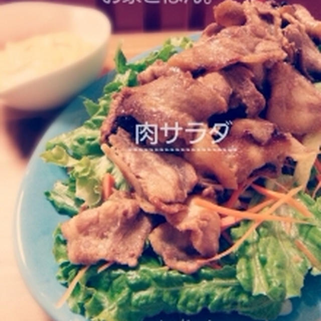 お家ごはん（肉サラダ）