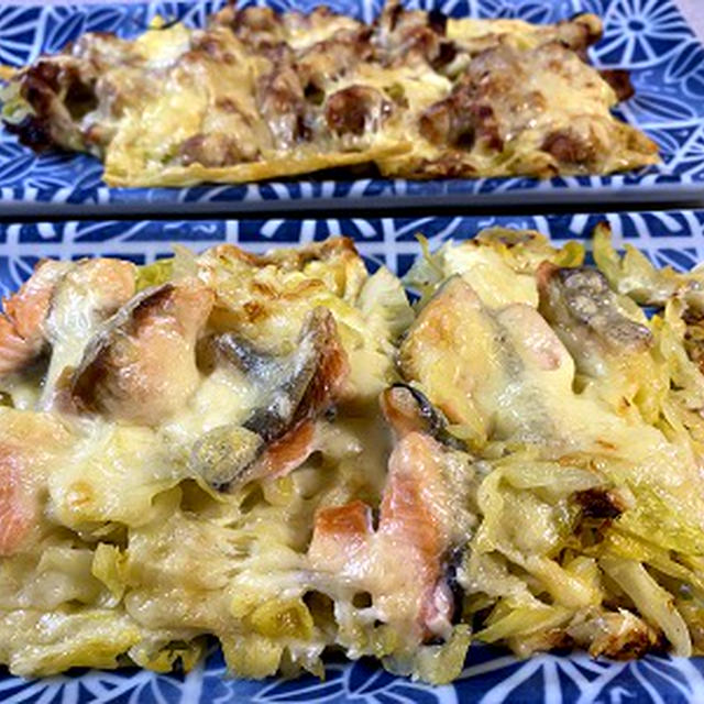 生干しキャベツのチーズ焼き＆庭の水仙♪