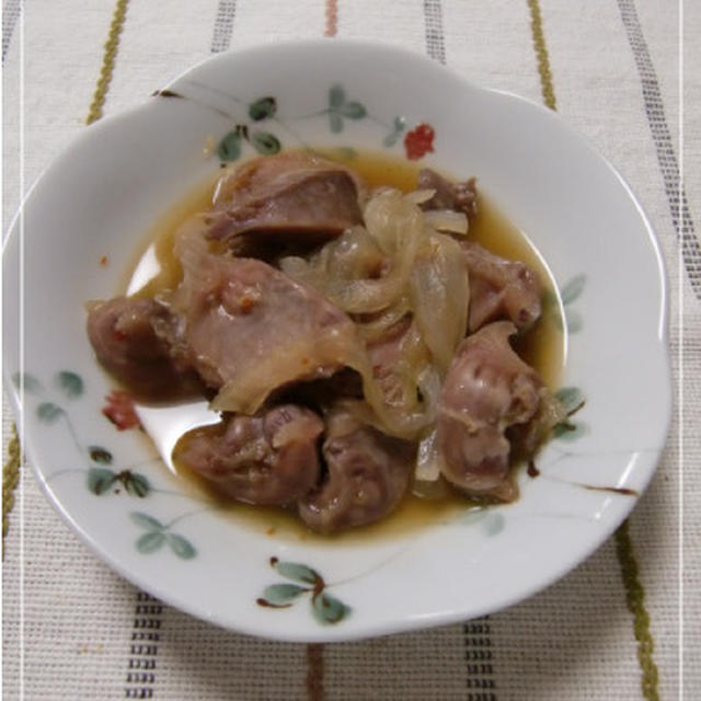 砂肝、煮ました