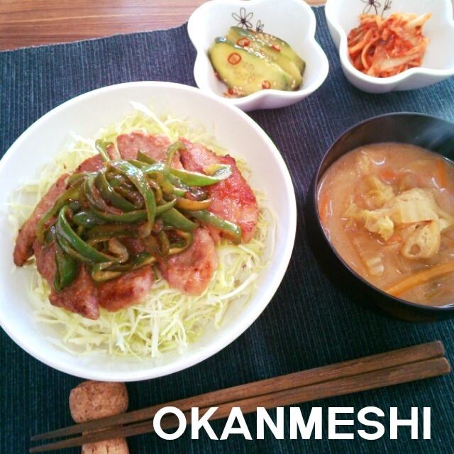 厚切り豚ロースの味噌漬け丼