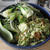 青梗菜の温野菜とアボカドオクラ丼