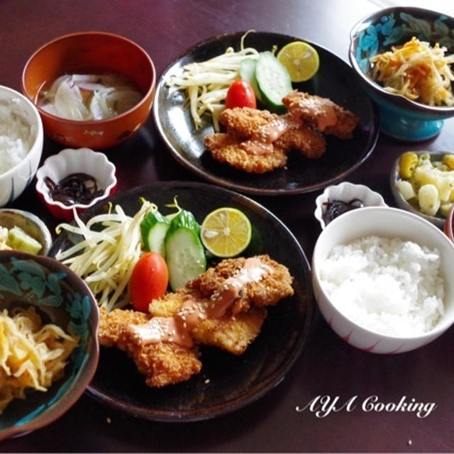 お礼！と焼成ととんかつ定食！