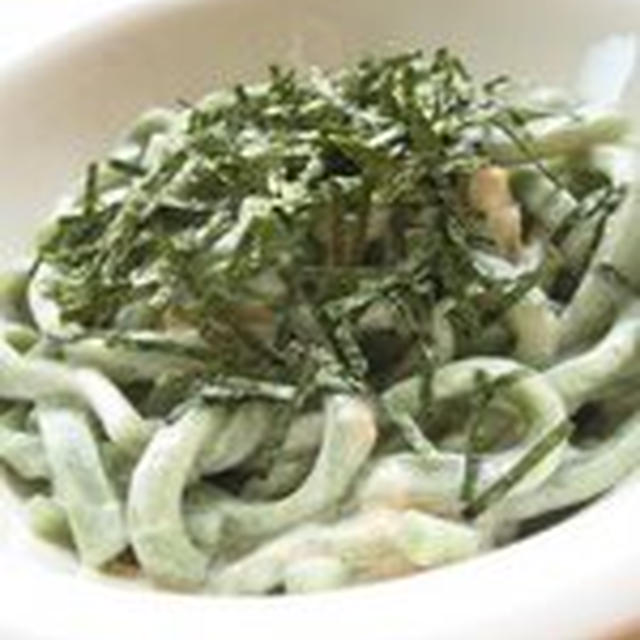 和風ツナマヨよもぎうどん