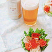 父の日に贈られて嬉しいもの。と、特別な日に【お刺身の花マリネ、海鮮漬け丼】