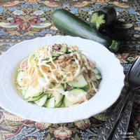 サッと出来るご馳走パスタ。『ズッキーニ＆ツナの冷製パスタ』