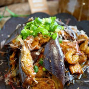 これなら少しの油でジューシー♪ナスと油揚げのカレー風味の焼肉たれ炒め&アカウント