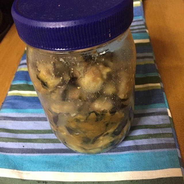 茄子の辛子漬