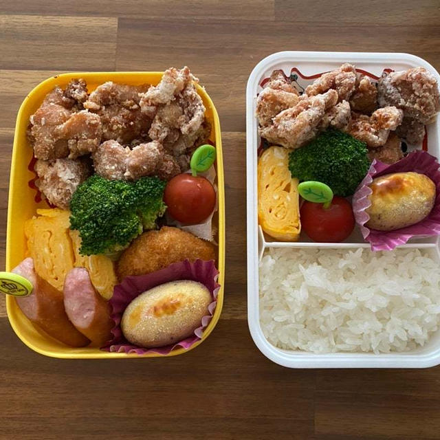 今日のお弁当（息子と娘）