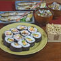 イオンの恵方巻と旨みたっぷり！ぷりぷりあさりの味噌汁