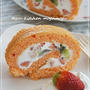 いちごとキウイのロールケーキ