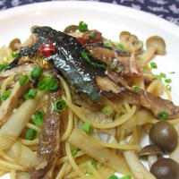 さんま＆きのこ の秋パスタ♪低カロ・の巻