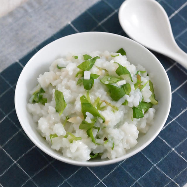 七草粥の朝ごはん。