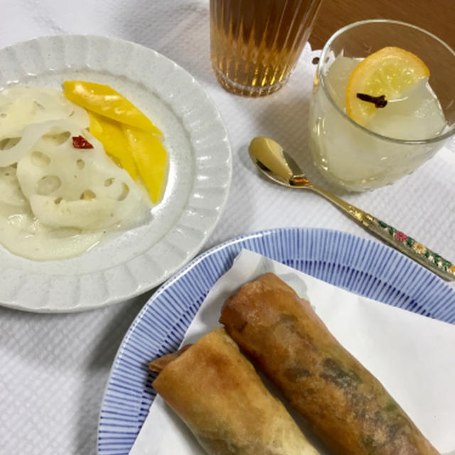 9月前半の教室、たっぷり、むっちり入れる春巻の具