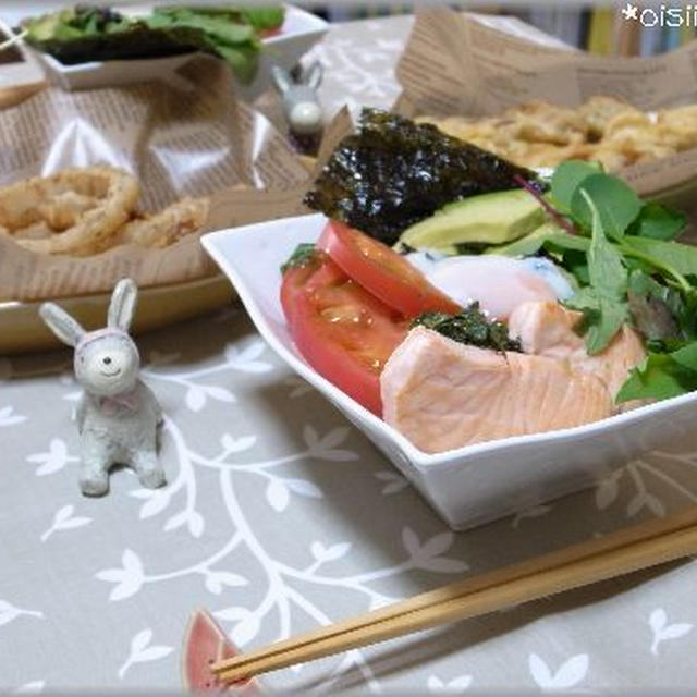 おうちランチ☆韓国風 サラダ丼。。。と、ショーシャンクの空に。