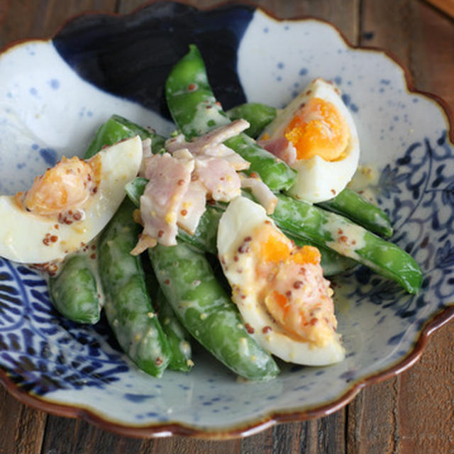 【レシピ】砂糖豌豆（さとうえんどう）のハニマヨたまごサラダ／静岡県産野菜で