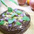 チョコ掛け紫芋のホールケーキ