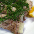 ☆豚肉の大根巻蒸しディル風味