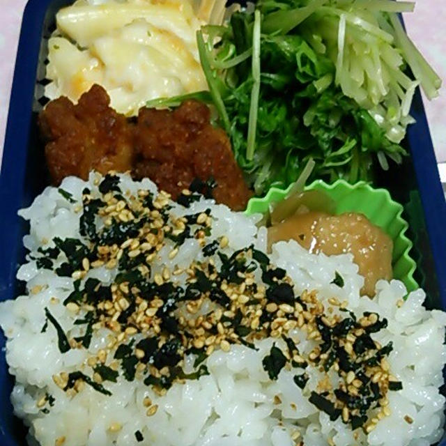 水菜があばれる日のお弁当