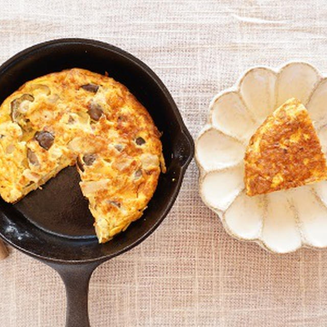 糖質OFFでも大満足！！きのこのオムレツ