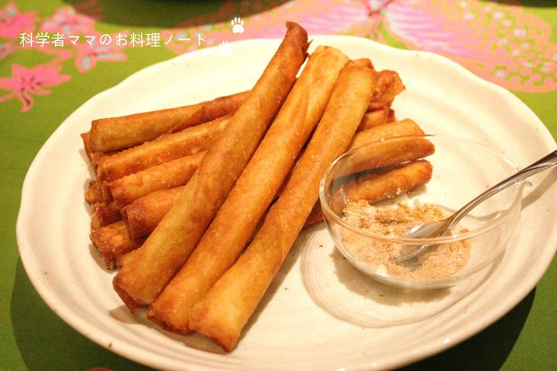 アジアンな晩ごはん☆牛肉のフォー＆セロリの春巻きスティック