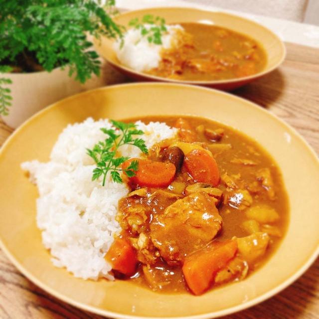 鶏の丸焼き→鶏ガラスープ→カレー
