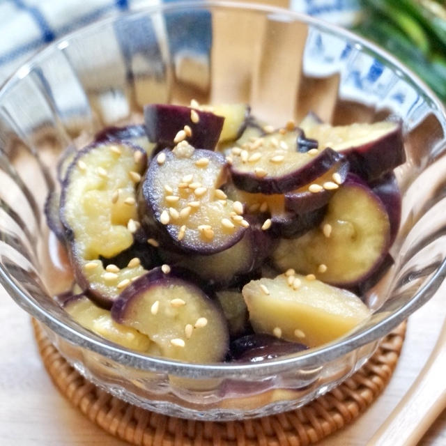 レンジで5分！なすの中華風さっぱり和え－簡単✻時短✻節約