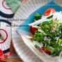 ヘビロテ中！菜の花と新玉ネギとしらすの簡単サラダ＊わさびドレッシング＆お気に入り食器