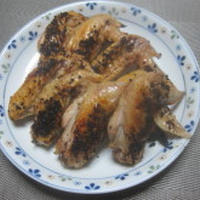 鶏手羽先のガーリック焼き作ってみました♪