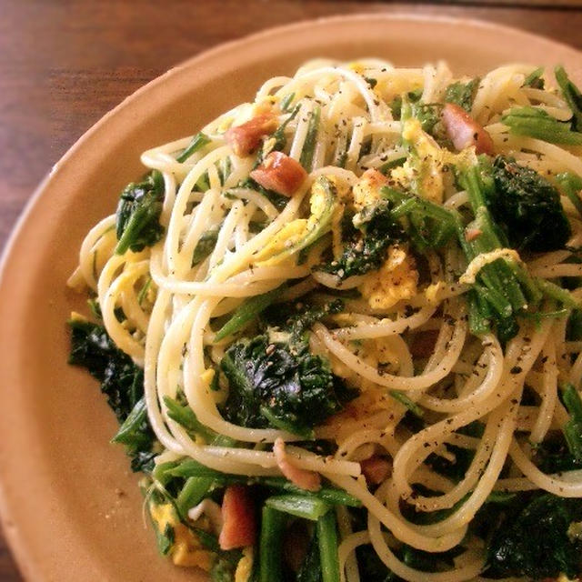ほうれんそうのたまご炒めスパゲティ