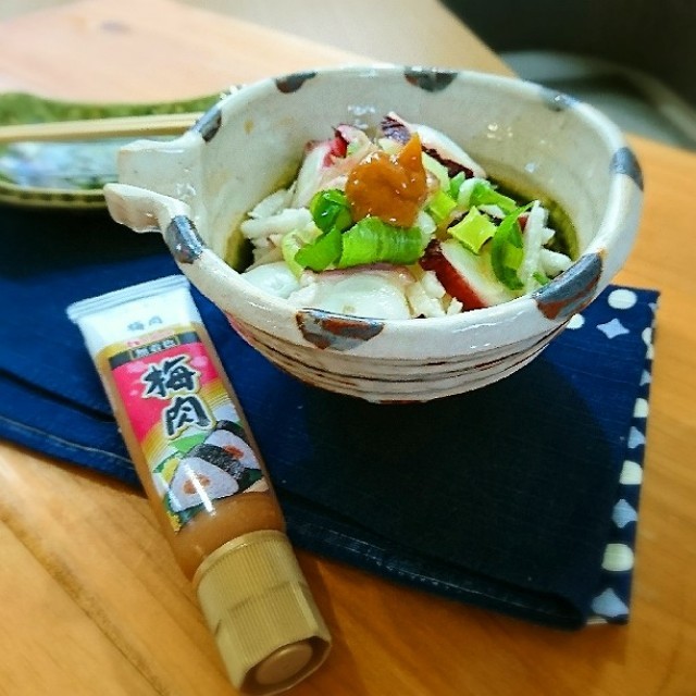 長芋とタコの 梅和え