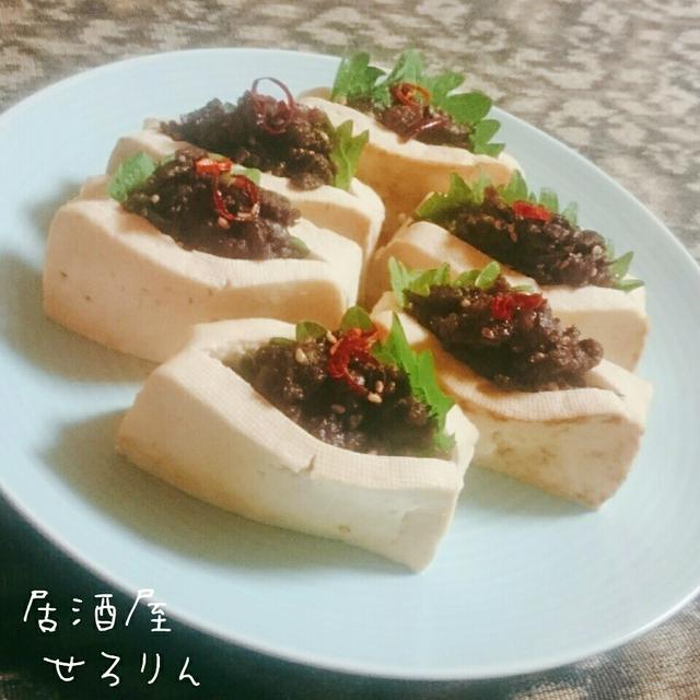 作り置きde 島豆腐の牛そぼろサンド♡