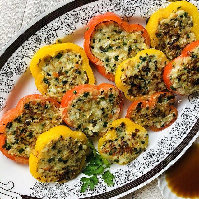 きのこ入りパプリカ餃子で食卓にも花が咲く～🌷