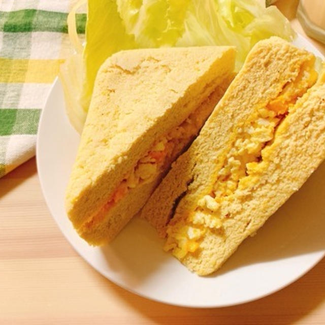 【糖質制限】レンチンで！おからパンのたまごサンドイッチ