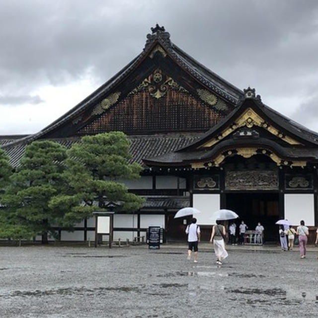 大雨の二条城