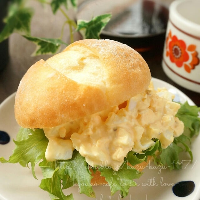 朝カフェ☆自家製パンでタマゴサンド･プレゼント