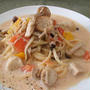 えび殻 de えびクリームパスタ