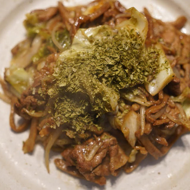 低加水手打ち麺で作る鉄板焼きそば