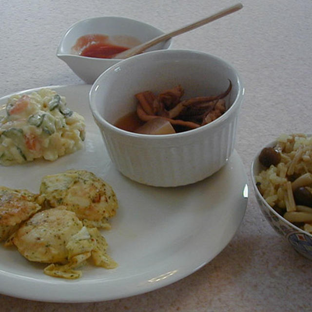 きのこのカレー風味炊き込みご飯